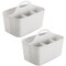 mDesign Plastic Office Storage Organizer Caddy Tote, Small, 2 Pack